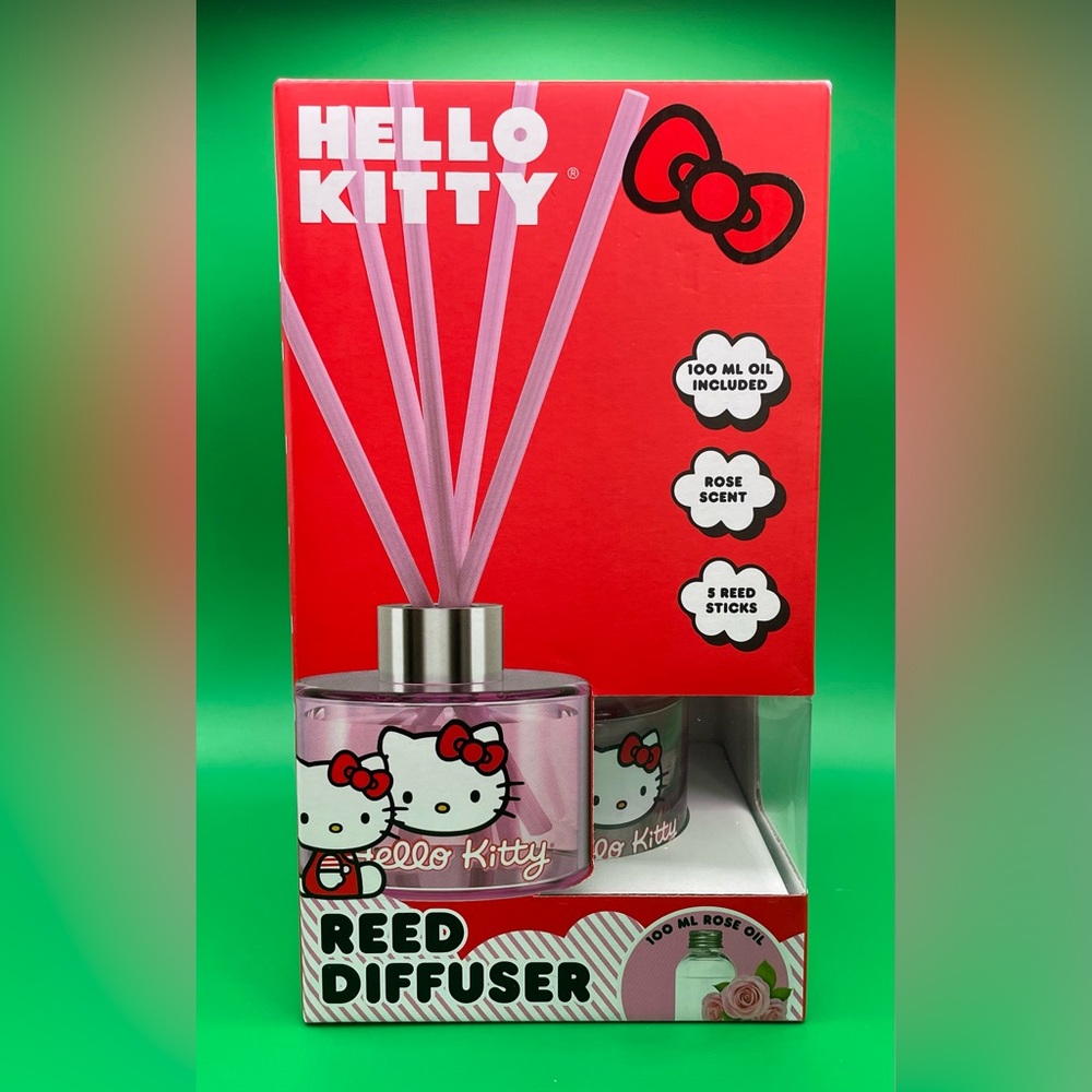 New - Hello Kitty Reed Diffuser - Rose Scented Oil Included,